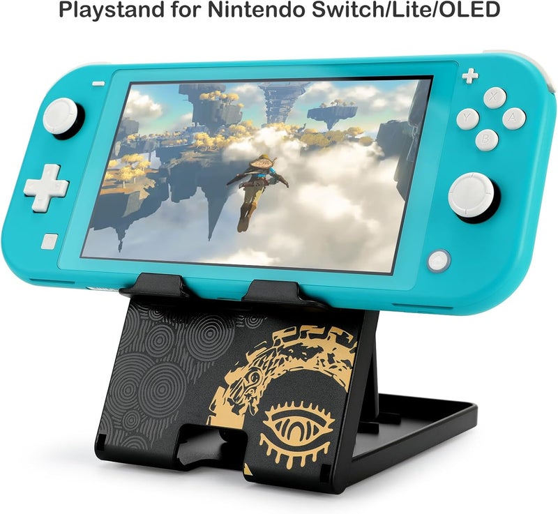 Tscope Cute Switch Stand for Nintendo, for Zleda Tears of The Kingdom Switch 2 / Lite Holder Bracket, Adjustable Foldable Portable Compact Playstand for OLED - Image 4